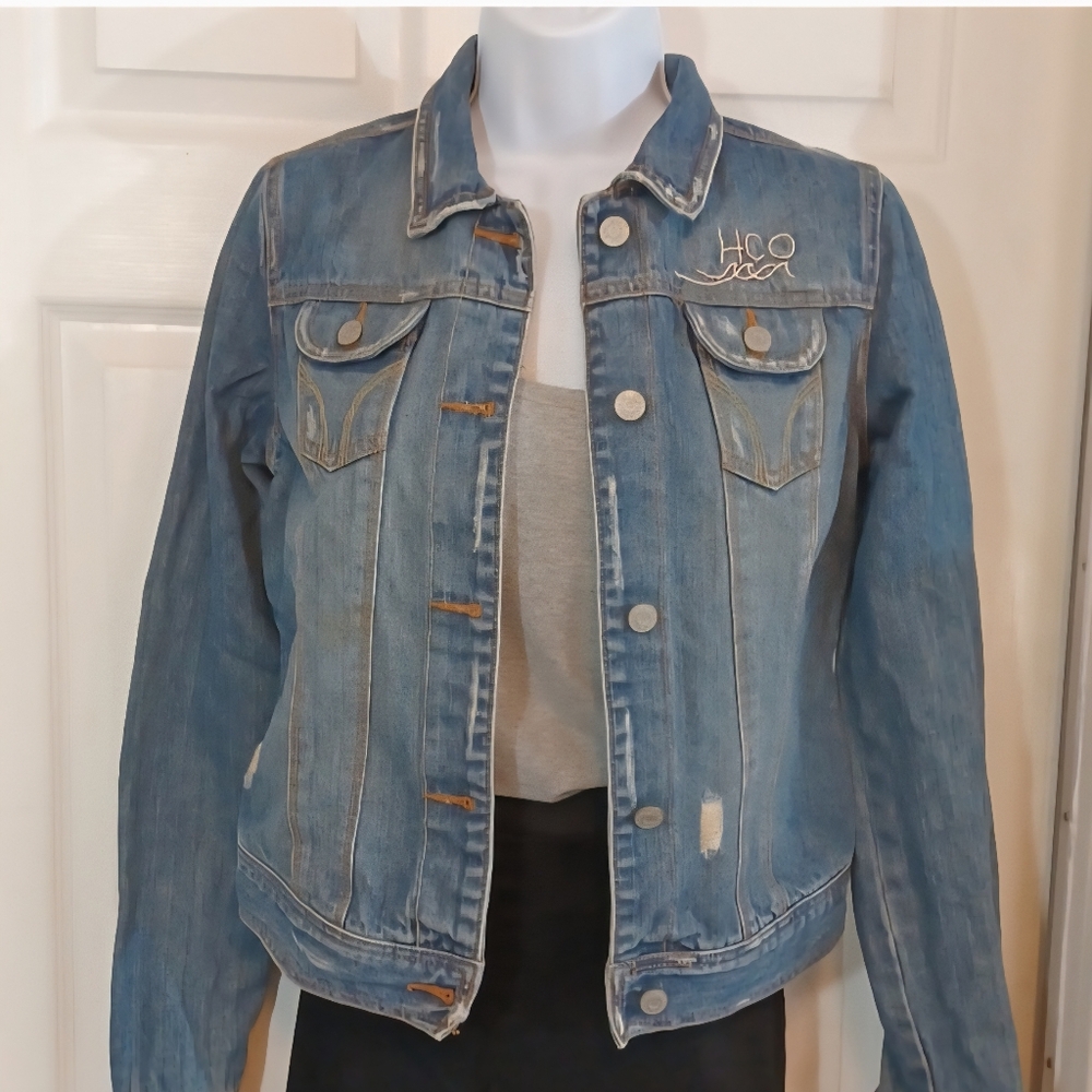 Hollister distressed jean jacket